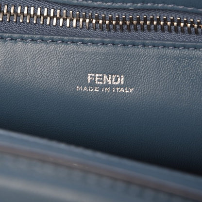 Fendi Shiny Nappa Trapuntata Small DotCom Click Top Handle Chain Satchel Blue 8 of 12