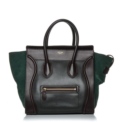 Celine Smooth Calfskin Suede Mini Tri-Color Luggage Burgundy 1 of 6