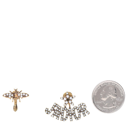 Christian Dior Metal Pearl J'adior Earrings Gold 2 of 6