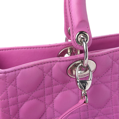 Christian Dior Lambskin Cannage Large Lady Dior Pink 9 of 12
