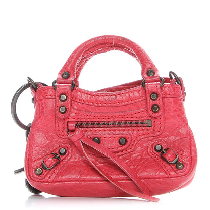 Balenciaga Agneau Mini First Bag Charm Rose Thulian 1 of 9