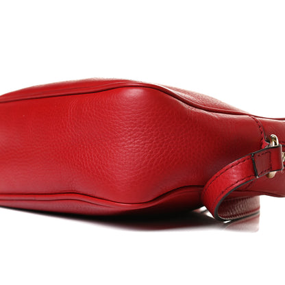 Gucci Pebbled Calfskin Small Soho Disco Bag Tabasco Red 12 of 14