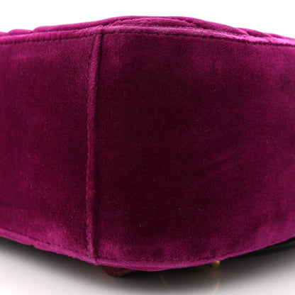 Gucci Velvet Matelasse GG Marmont Dome Backpack Fuchsia Violet Cyclamen 11 of 13