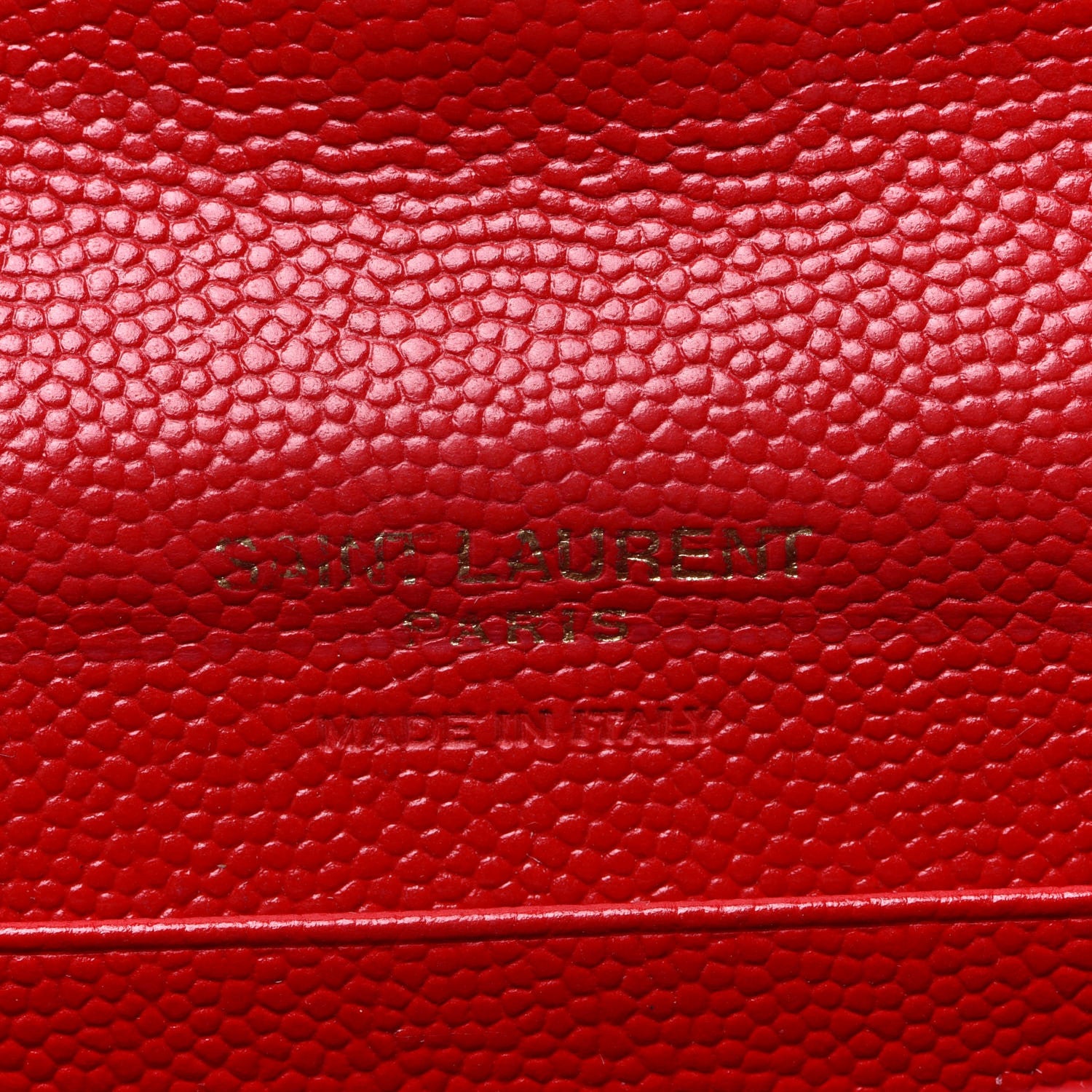 Saint Laurent Grain De Poudre Matelasse Chevron Small Monogram Envelope Wallet Rouge Eros 6 of 14