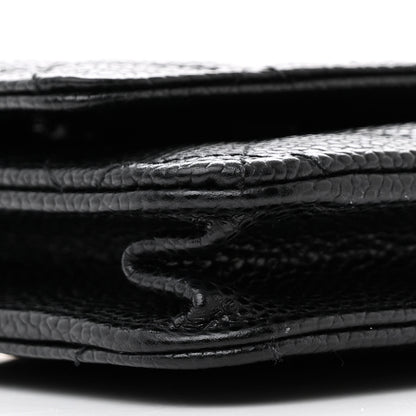 Chanel Caviar Quilted Wallet on Chain WOC Black 10 of 11