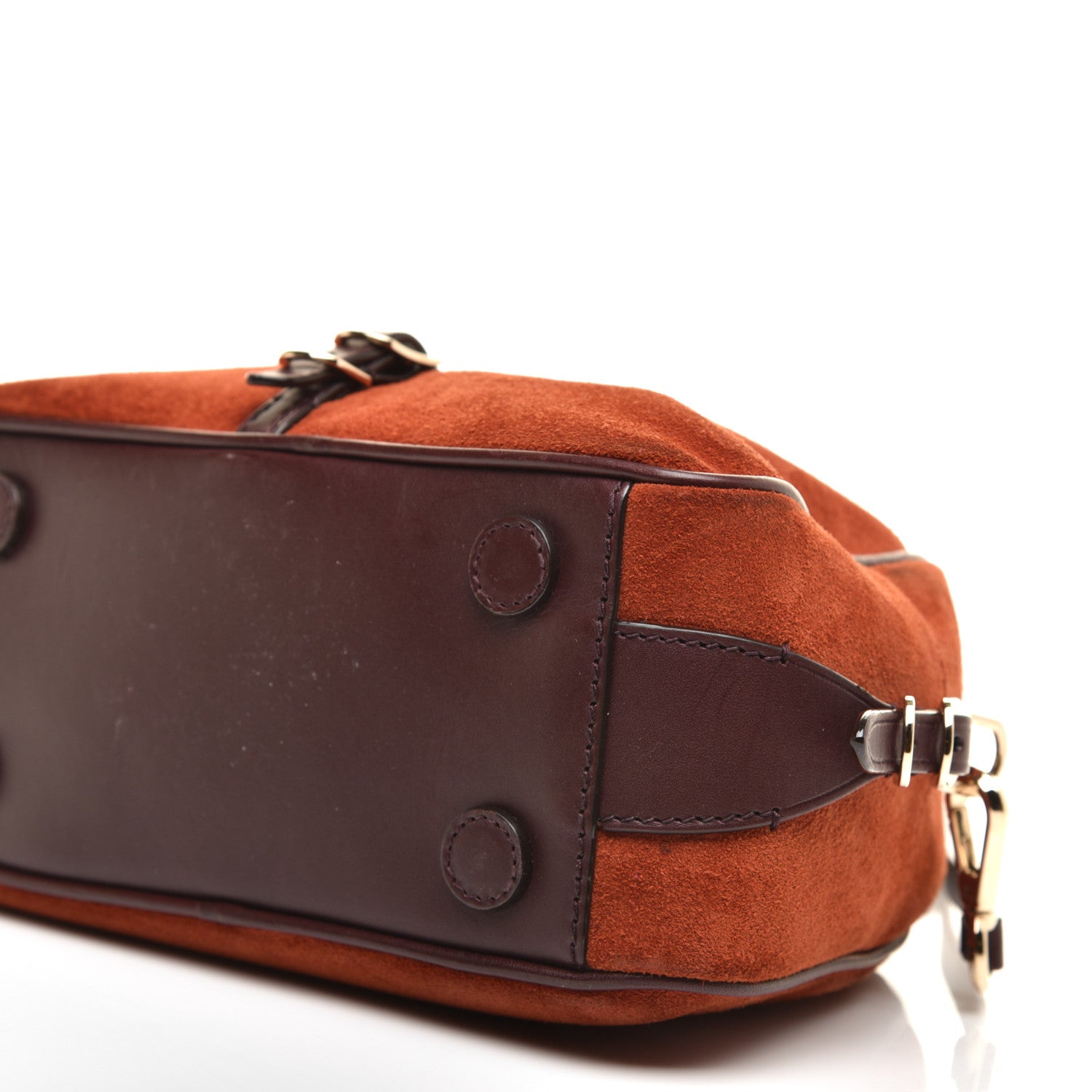 Jimmy Choo Suede Small Varenne Bowling Bag Brown 8 of 8