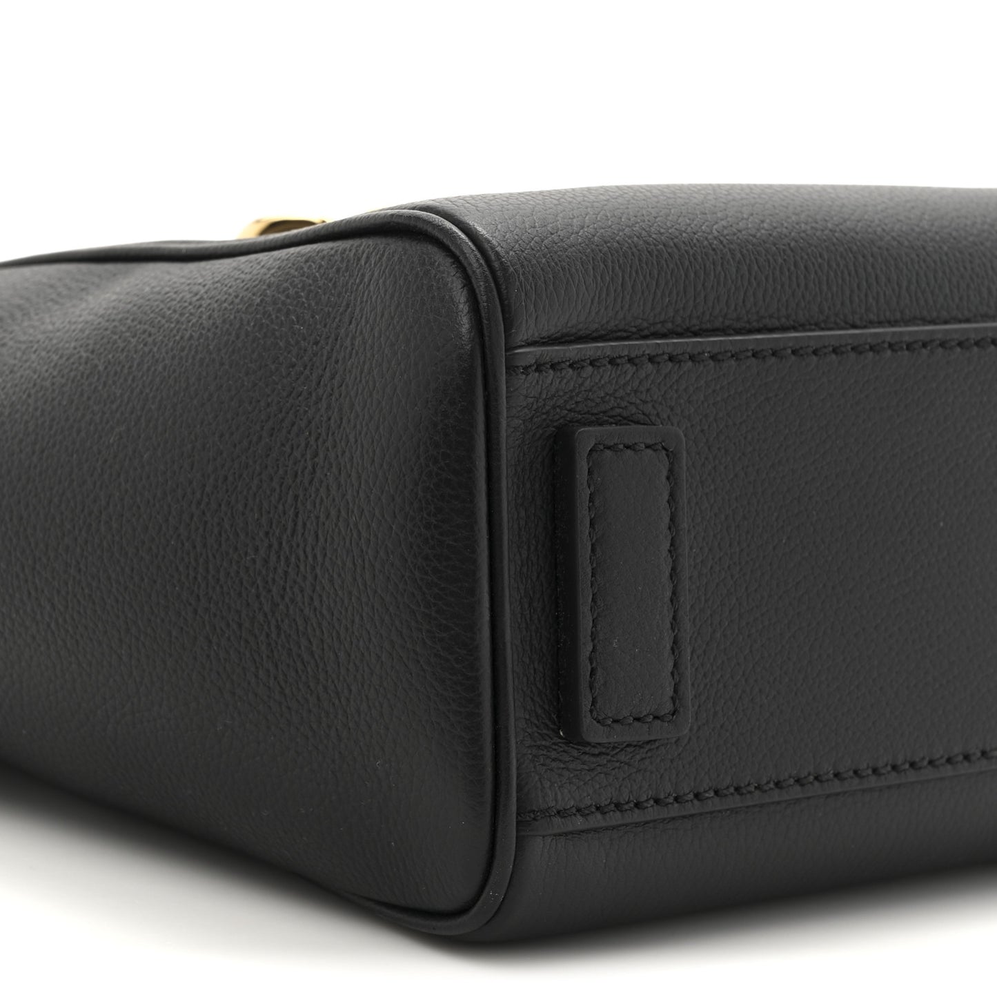 Grained Calfskin Small La Medusa Chain Convertible Tote Black