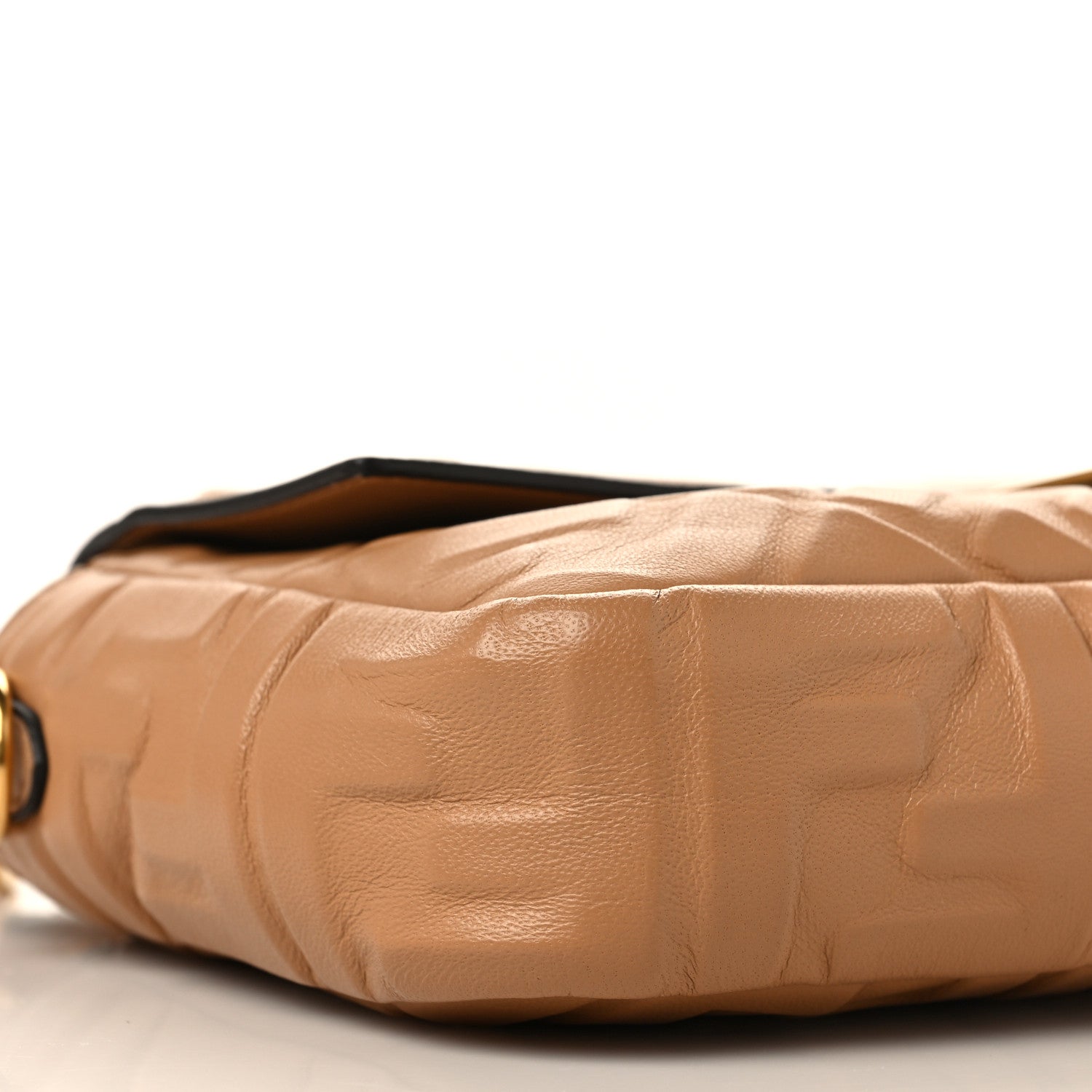 Fendi Nappa FF 1974 Embossed Baguette Miele Scuro 6 of 7