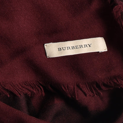 Burberry Modal Wool Overdyed Chambray Check Square Scarf Deep Claret 3 of 3