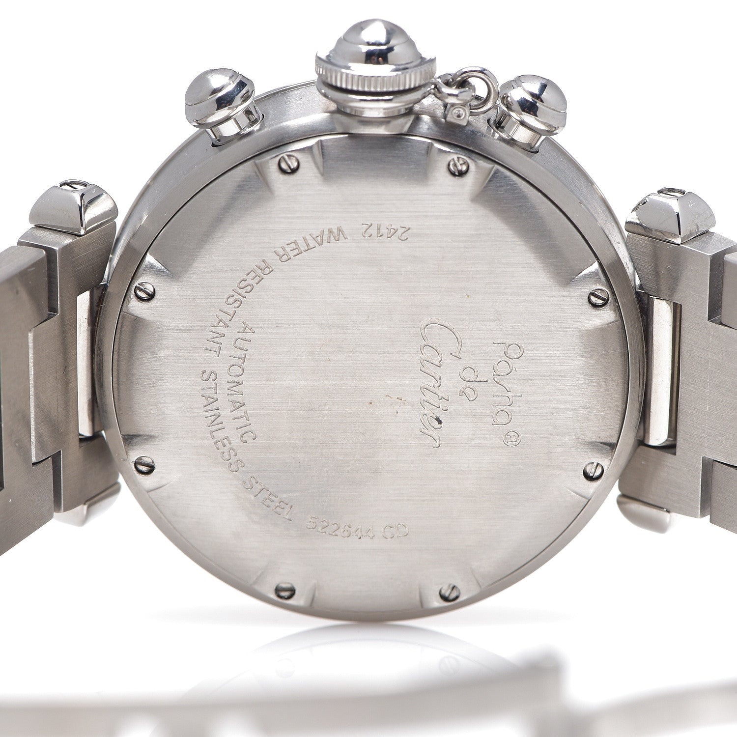 Cartier Stainless Steel 35mm Pasha C Chronograph Automatic Watch Black 4 of 7