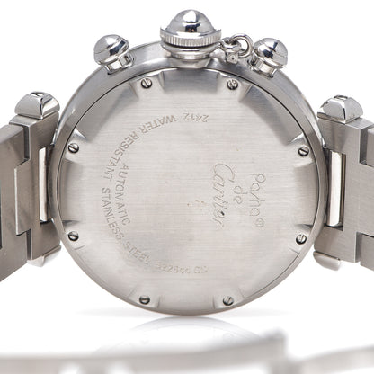 Cartier Stainless Steel 35mm Pasha C Chronograph Automatic Watch Black 4 of 7