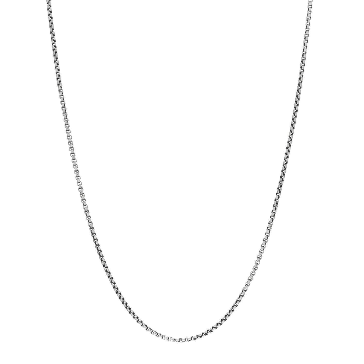 David Yurman Sterling Silver 1.7mm Baby Box Chain Necklace 18" 1 of 4