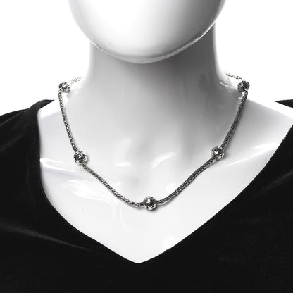 John Hardy Sterling Silver Kali Five Bead Station Necklace 2 of 7