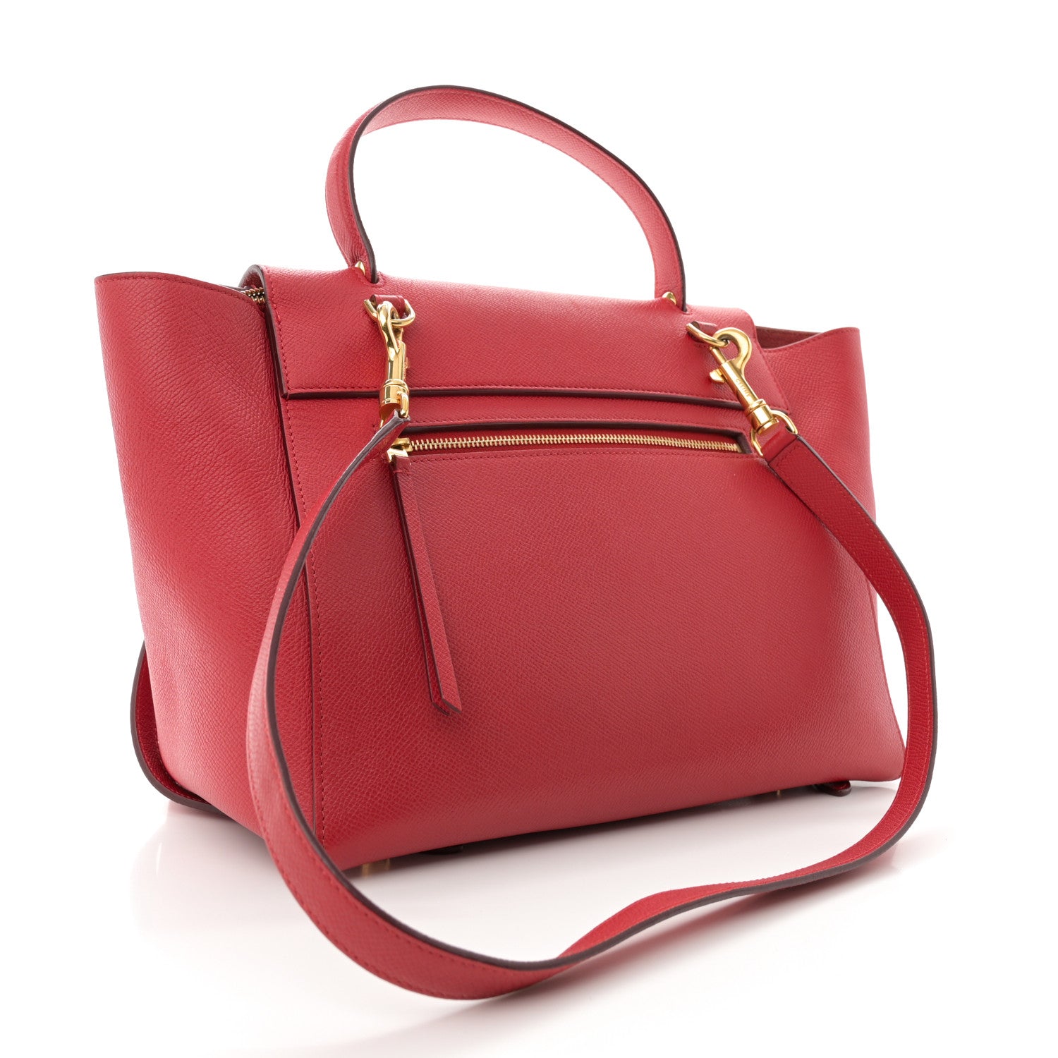Celine Grained Calfskin Mini Belt Bag Coquelicot 3 of 15