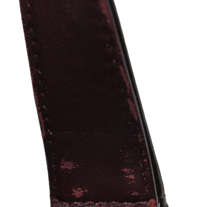 Chanel Patent Quilted Chocolate Bar Bowler Burgundy 13 of 13