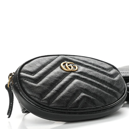 Gucci Calfskin Matelasse GG Marmont 2.0 Multi Belt Bag 85 34 Black 11 of 14