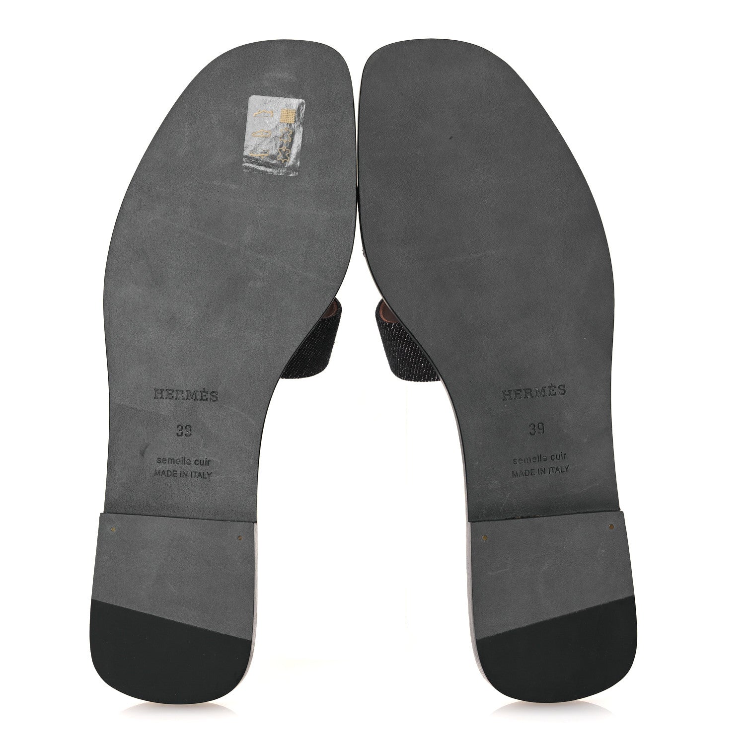 Hermes Denim Oran Sandals 39 Bleu Brut 7 of 11