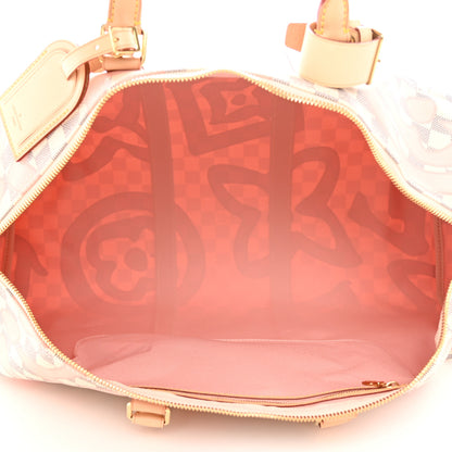 Louis Vuitton Damier Azur Tahitienne Keepall Bandouliere 50 Rose Ballerine 4 of 13