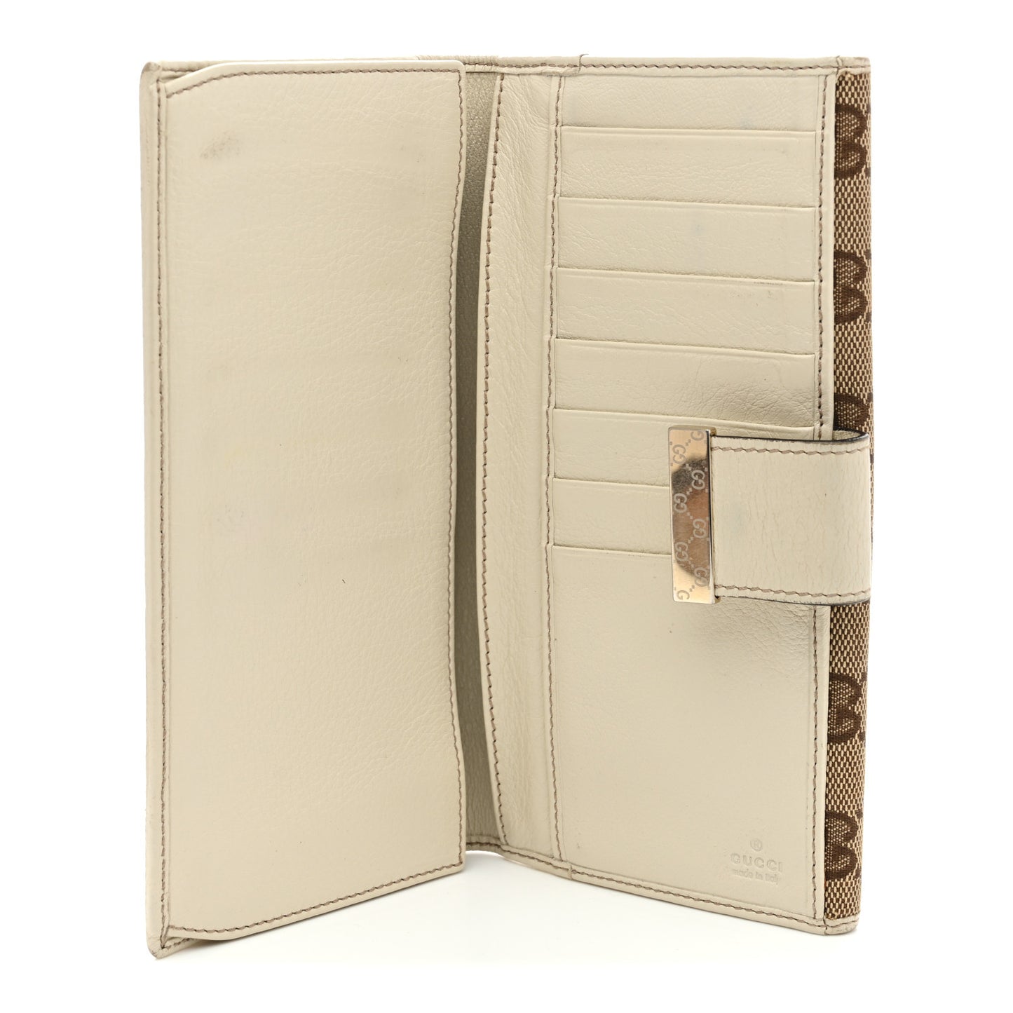 Monogram Icon Bar Continental Flap Wallet Off White