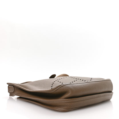 Hermes Taurillon Clemence Evelyne III PM Etoupe 4 of 10