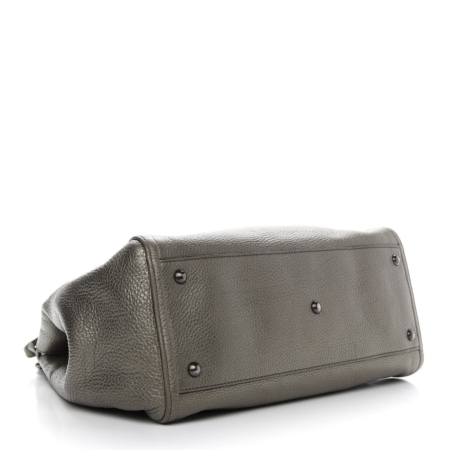 Metallic Pebbled Calfskin Medium Soho Shoulder Bag Sasso