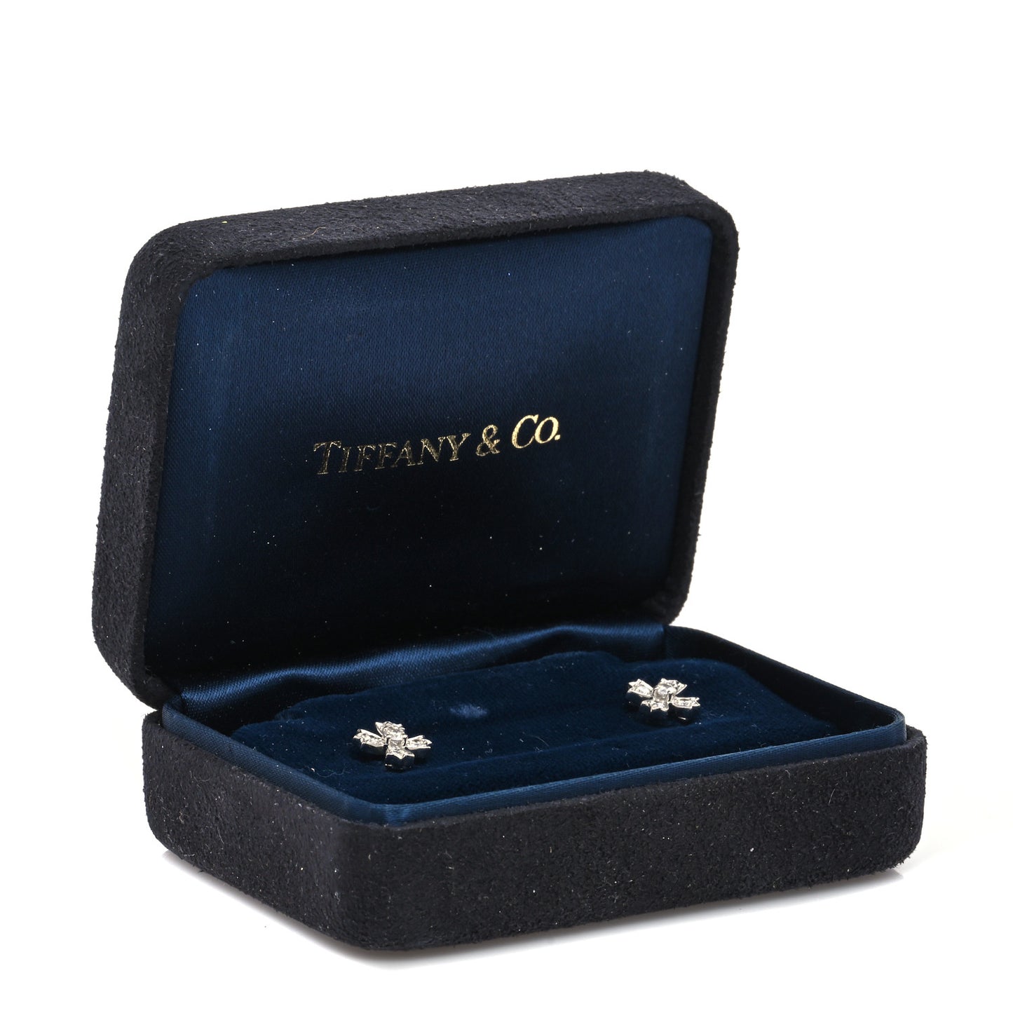 Platinum Diamond Floret Stud Earrings
