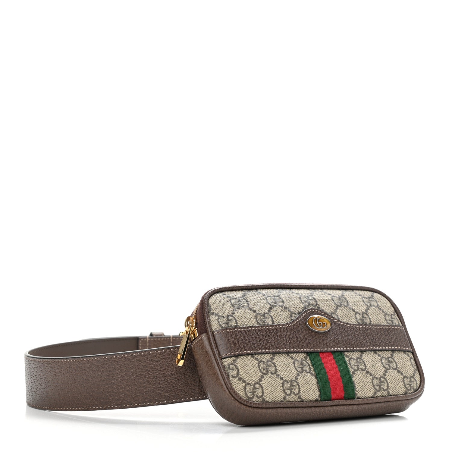 Gucci GG Supreme Monogram Web Ophidia Belted iPhone Case 85 34 Dark Brown 4 of 11