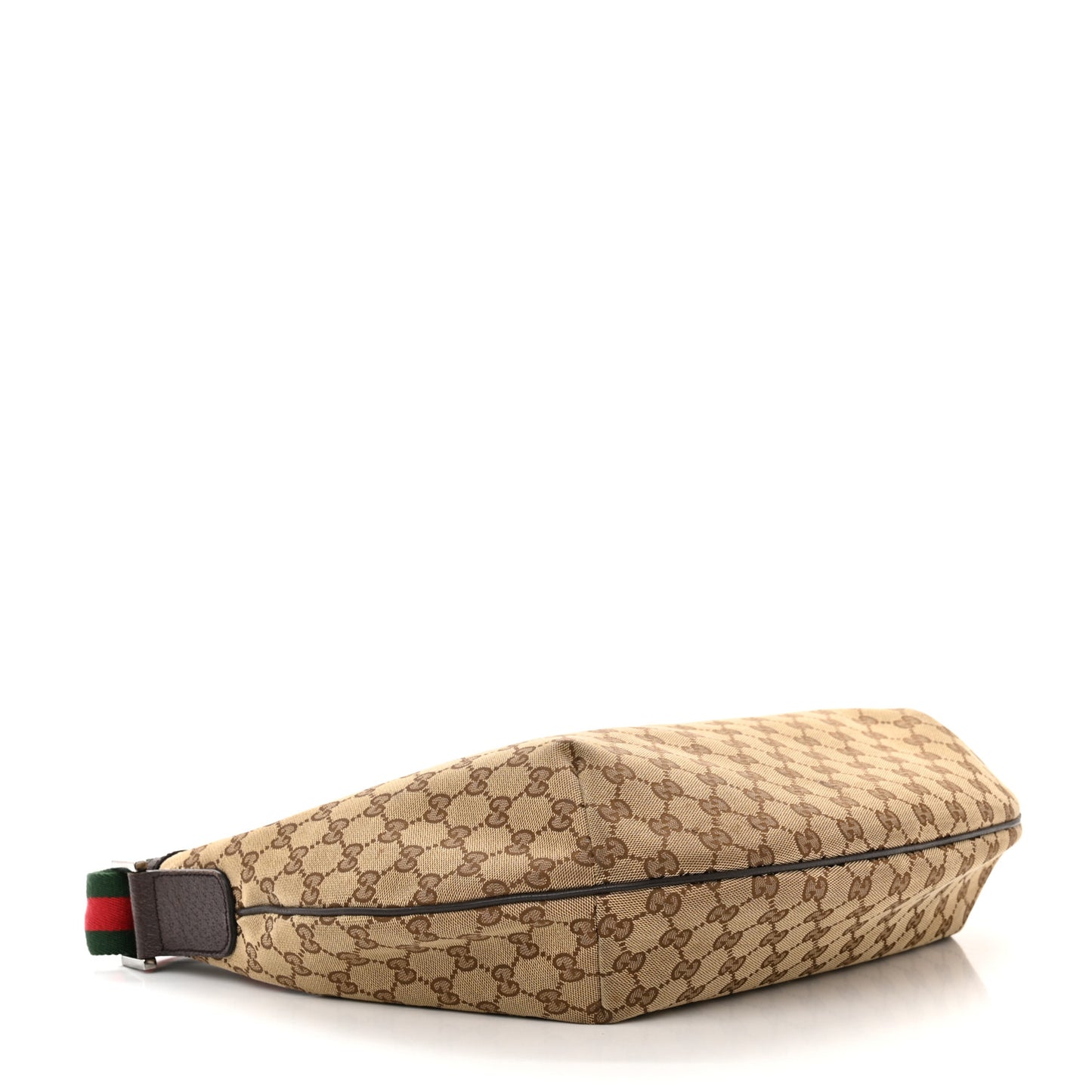 Monogram Web Medium Half Moon Hobo Dark Brown