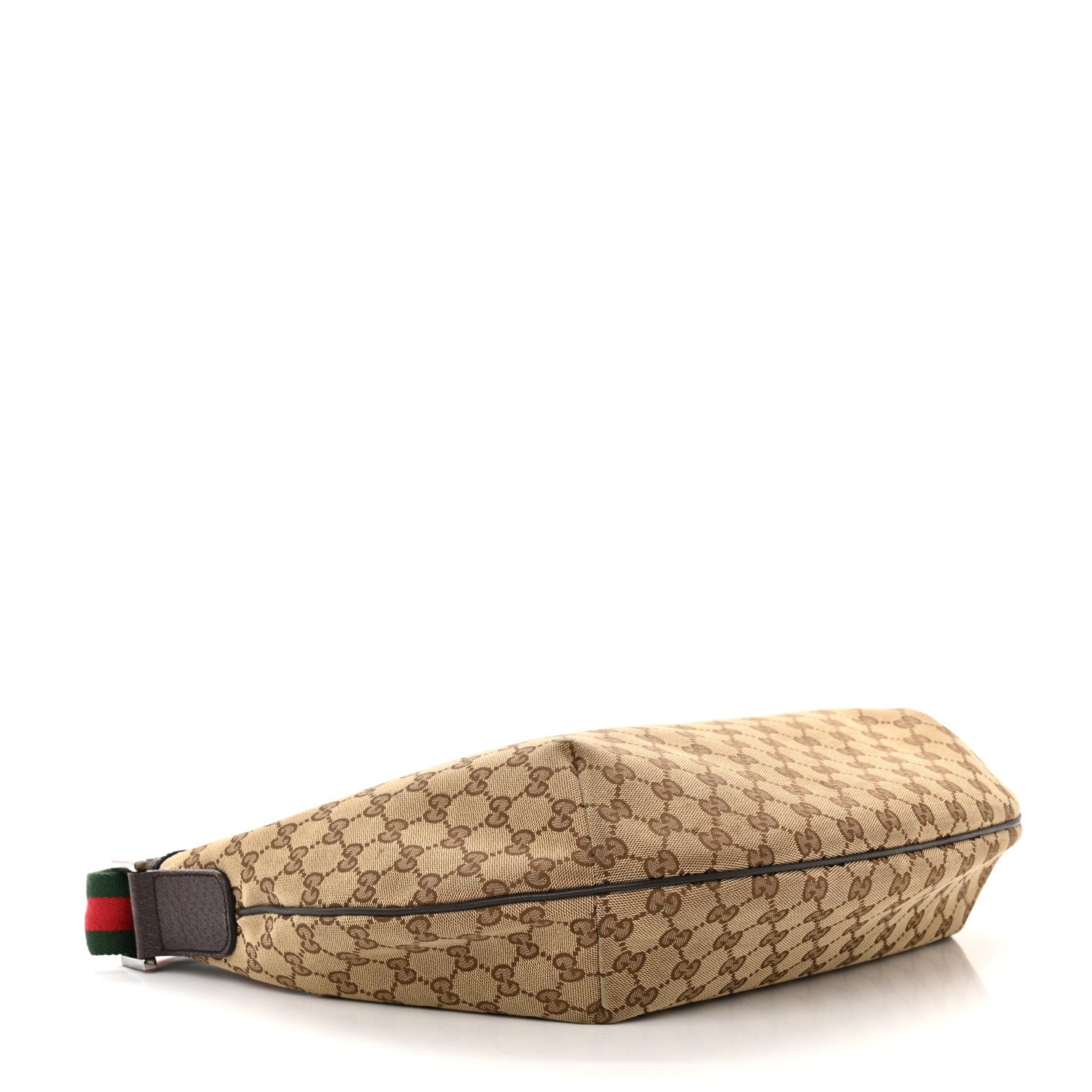 Gucci Monogram Web Medium Half Moon Hobo Dark Brown 4 of 13
