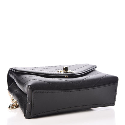 Chanel Calfskin Chevron Stitched Coco Waist Bag Black 4 of 10