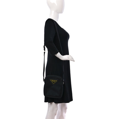 Prada Nylon Flat Messenger Bag Black Yellow 2 of 14