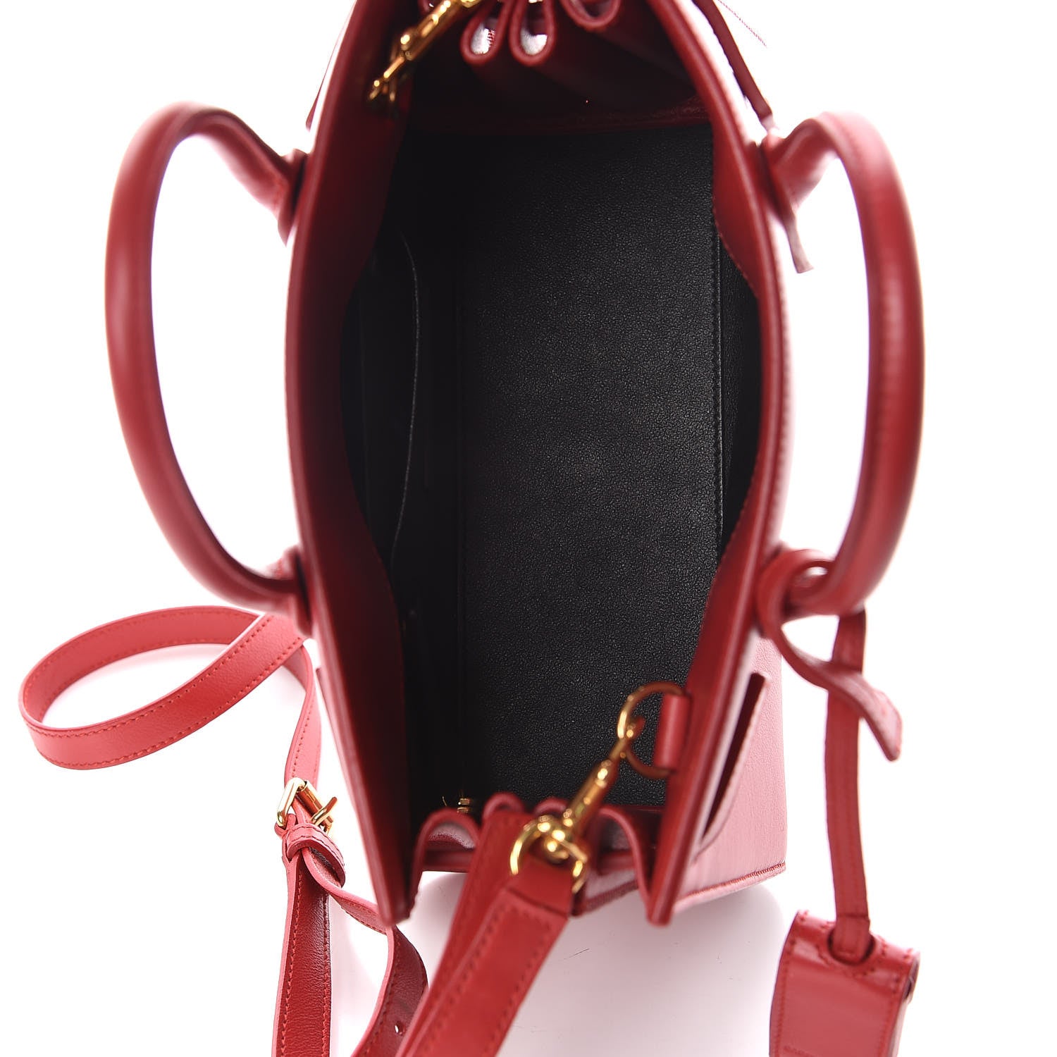 Saint Laurent Calfskin Nano Sac De Jour Lipstick Red 7 of 11