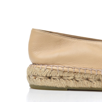 Chanel Lambskin CC Espadrilles 40 Beige Black 16 of 23
