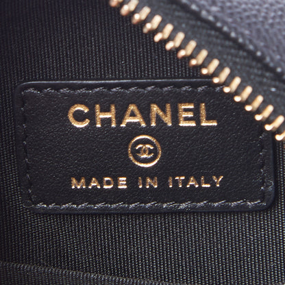 Chanel Caviar Quilted Round Filigree Crossbody Black 7 of 10