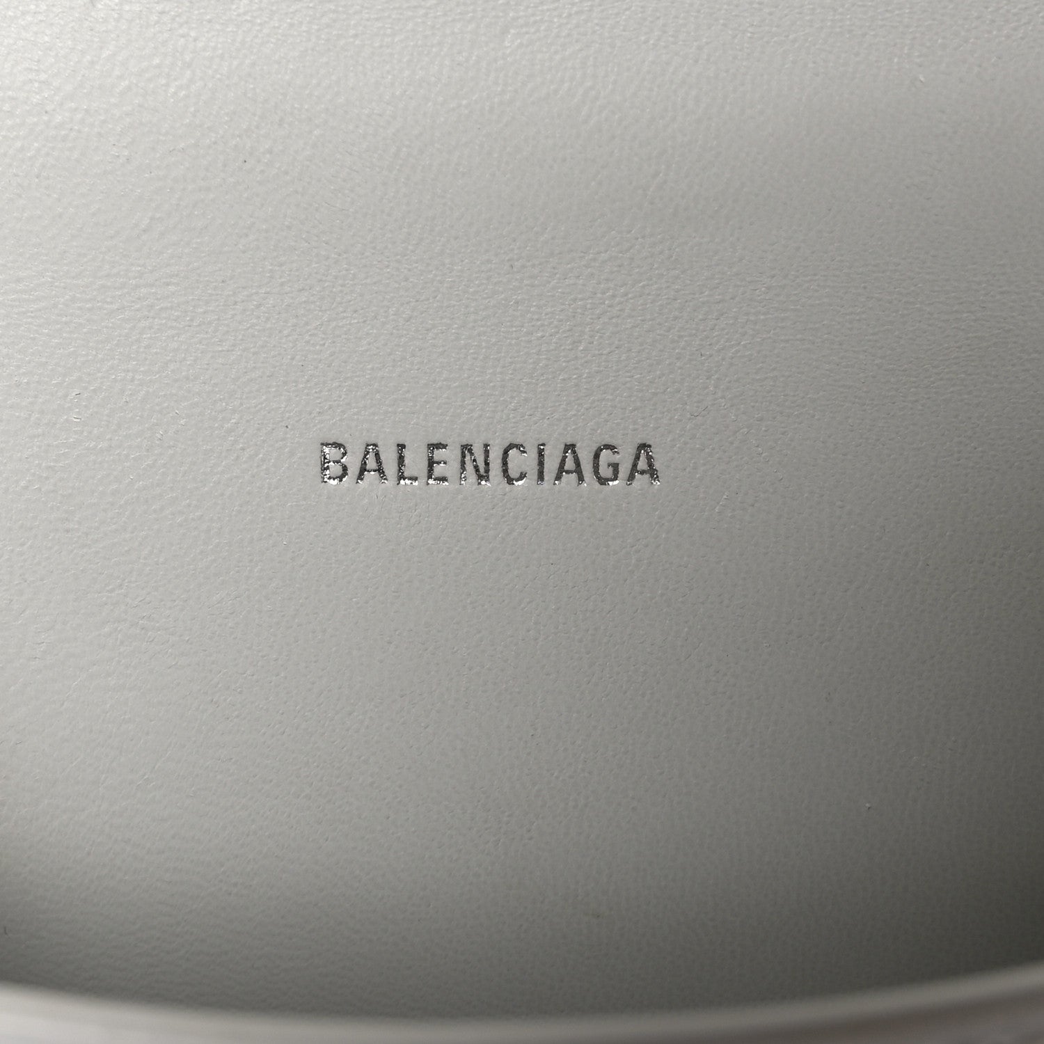 Balenciaga Box Calfskin Graffiti Logo Hourglass Top Handle Bag XS White Light Silver 6 of 11