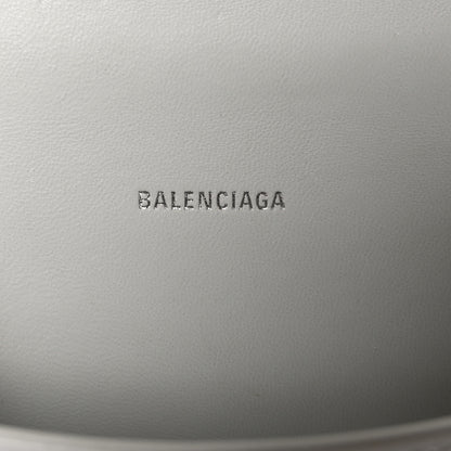 Balenciaga Box Calfskin Graffiti Logo Hourglass Top Handle Bag XS White Light Silver 6 of 11