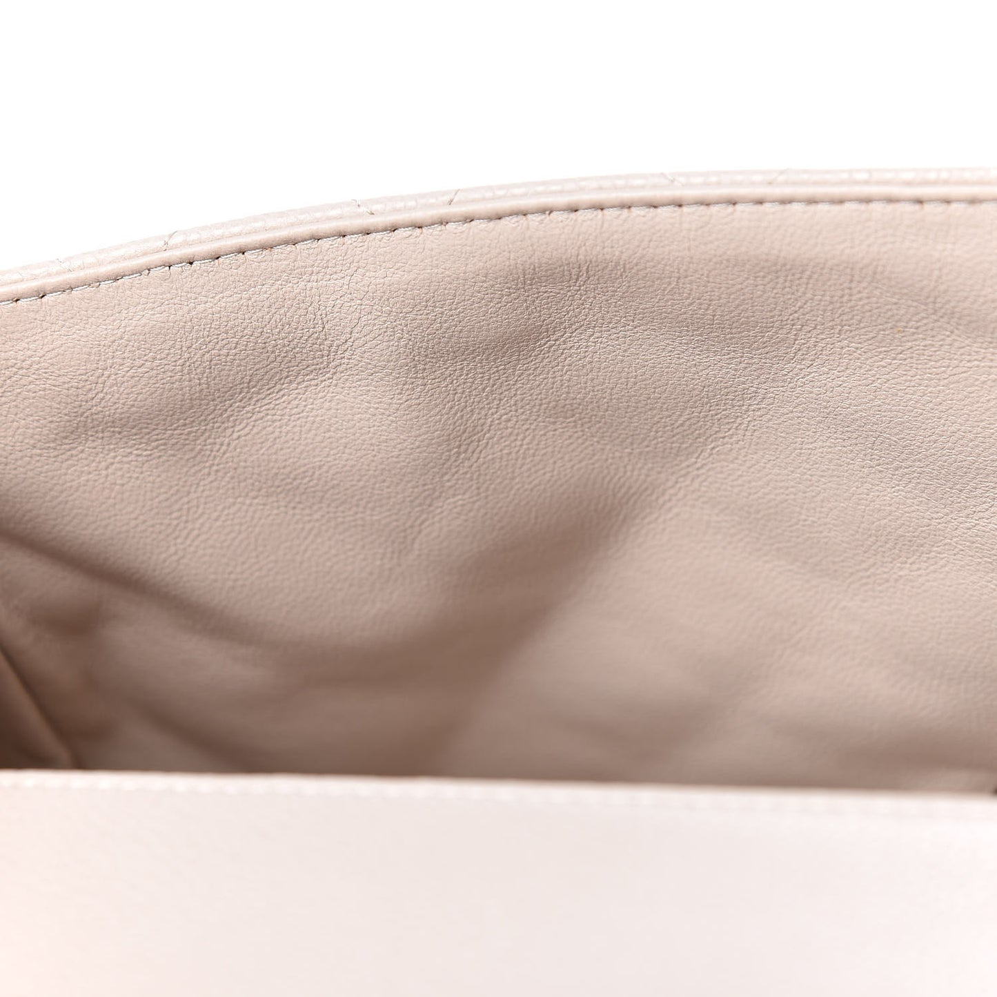 Caviar Quilted Jumbo Single Flap Ecru