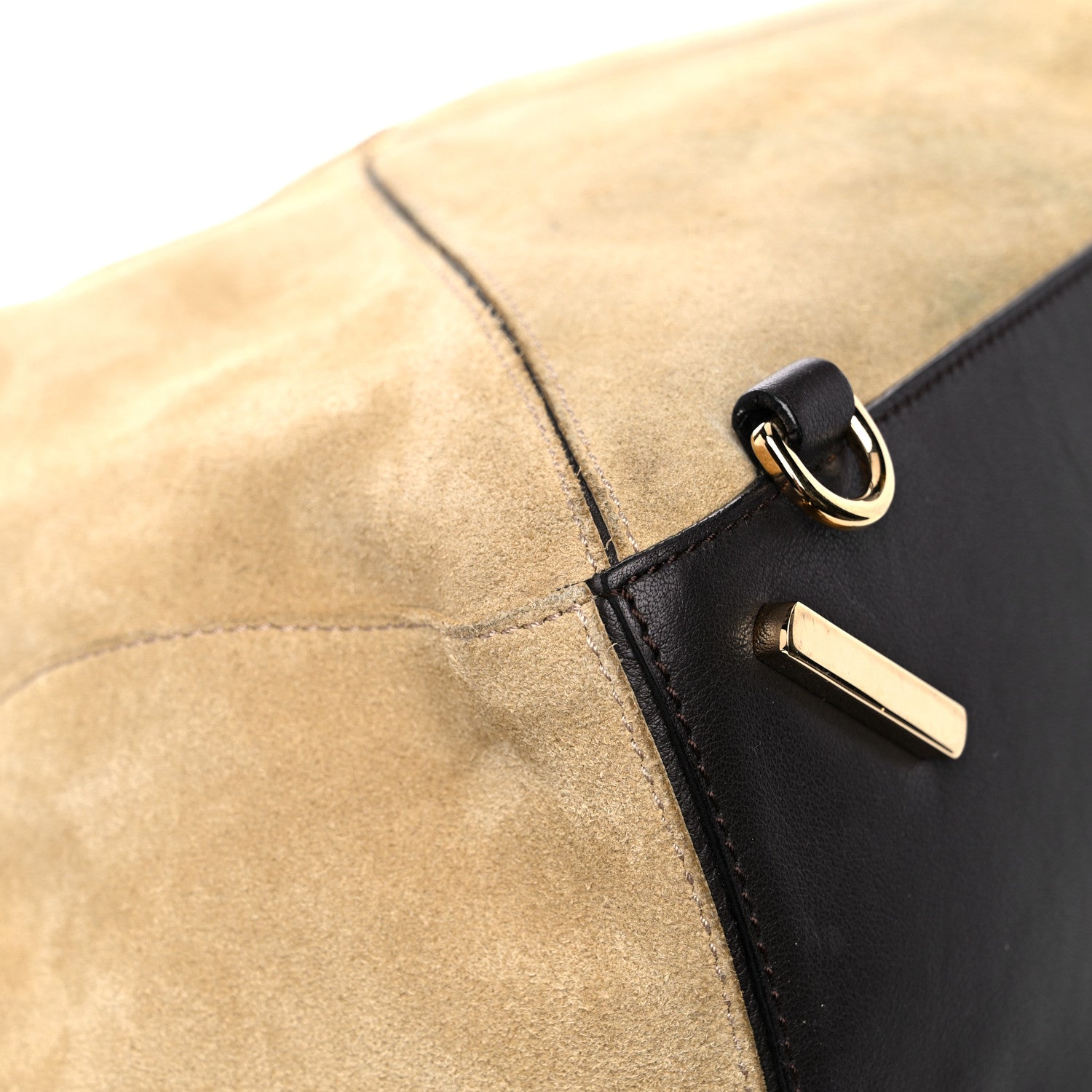 Loewe Suede Medium Puzzle Bag Gold 9 of 17