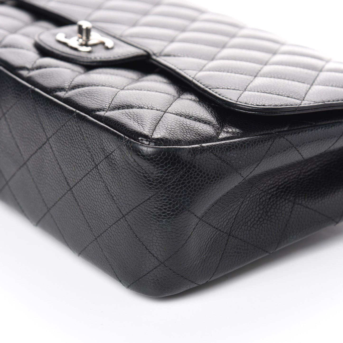 Caviar Quilted Jumbo Single Flap Black