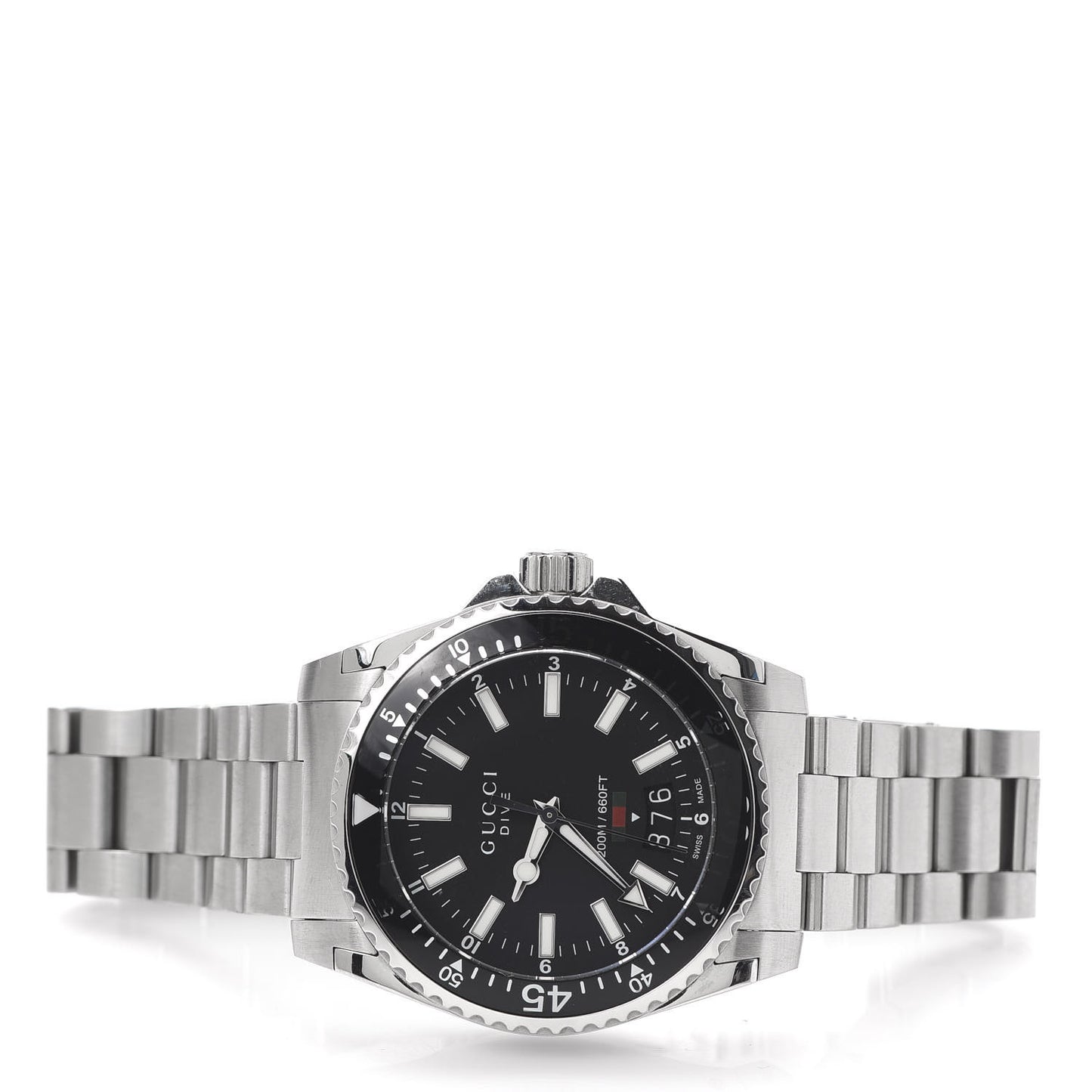 Stainless Steel 40mm Dive Quartz Watch Black