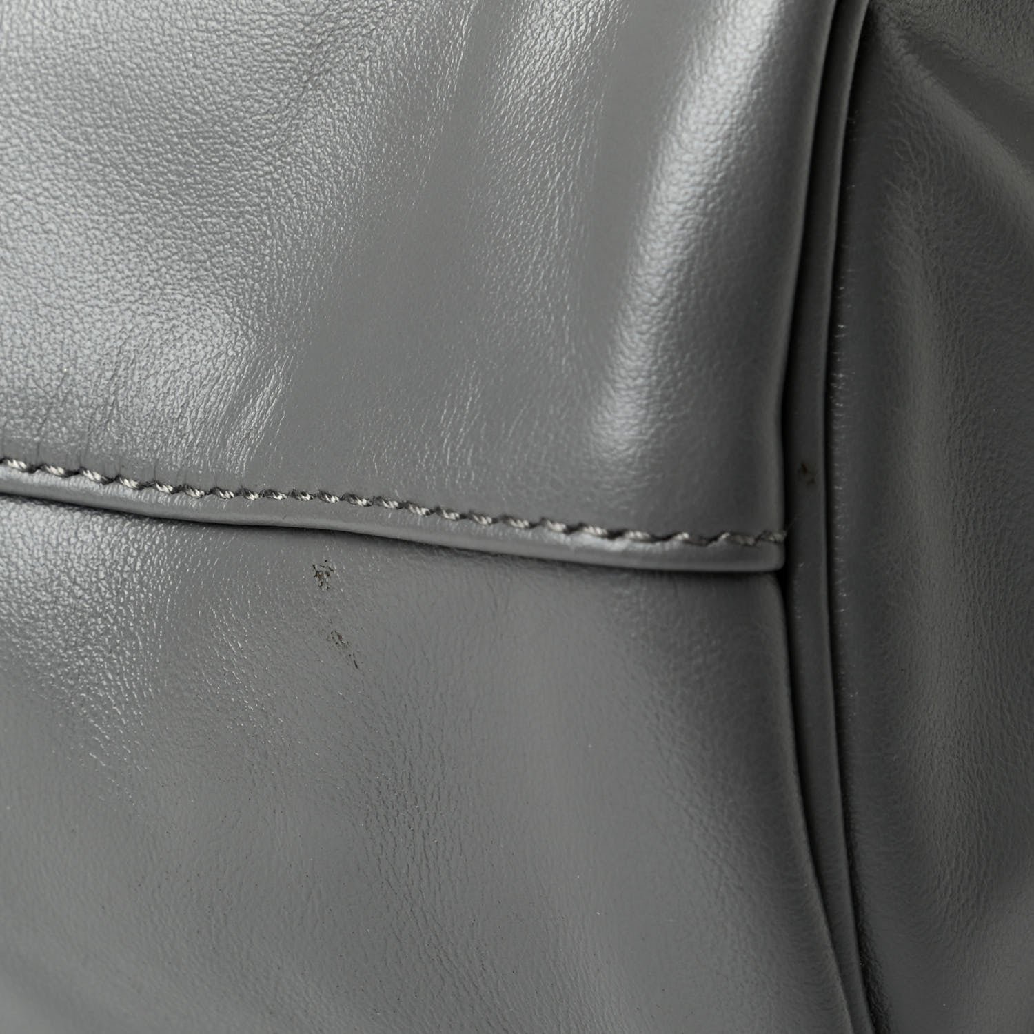 Prada Light Calfskin Saffiano Mini Bucket Crossbody Bag Marmo 5 of 5