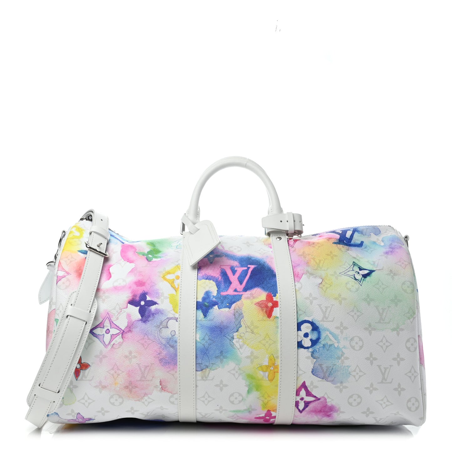 Monogram Watercolor Keepall Bandouliere 50 Multicolor