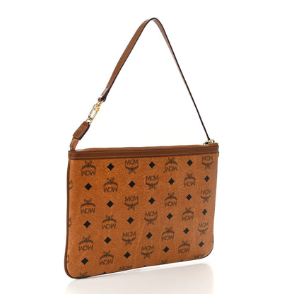 MCM Visetos Medium Pouch Cognac 3 of 9