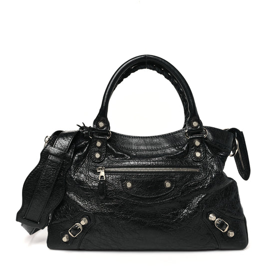 Agneau Giant 12 Silver Hardware Town Black