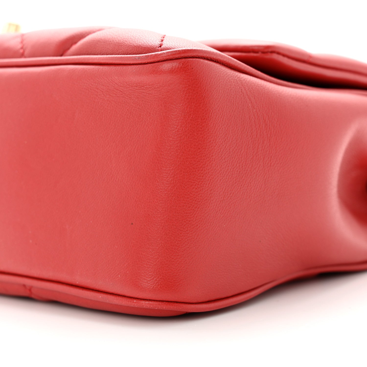 Chanel Lambskin Quilted Easy Carry Flap Red 10 of 13