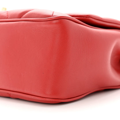 Chanel Lambskin Quilted Easy Carry Flap Red 10 of 13