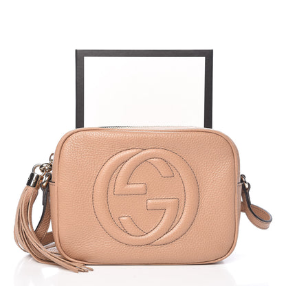 Gucci Pebbled Calfskin Small Soho Disco Bag Rose Beige 10 of 10
