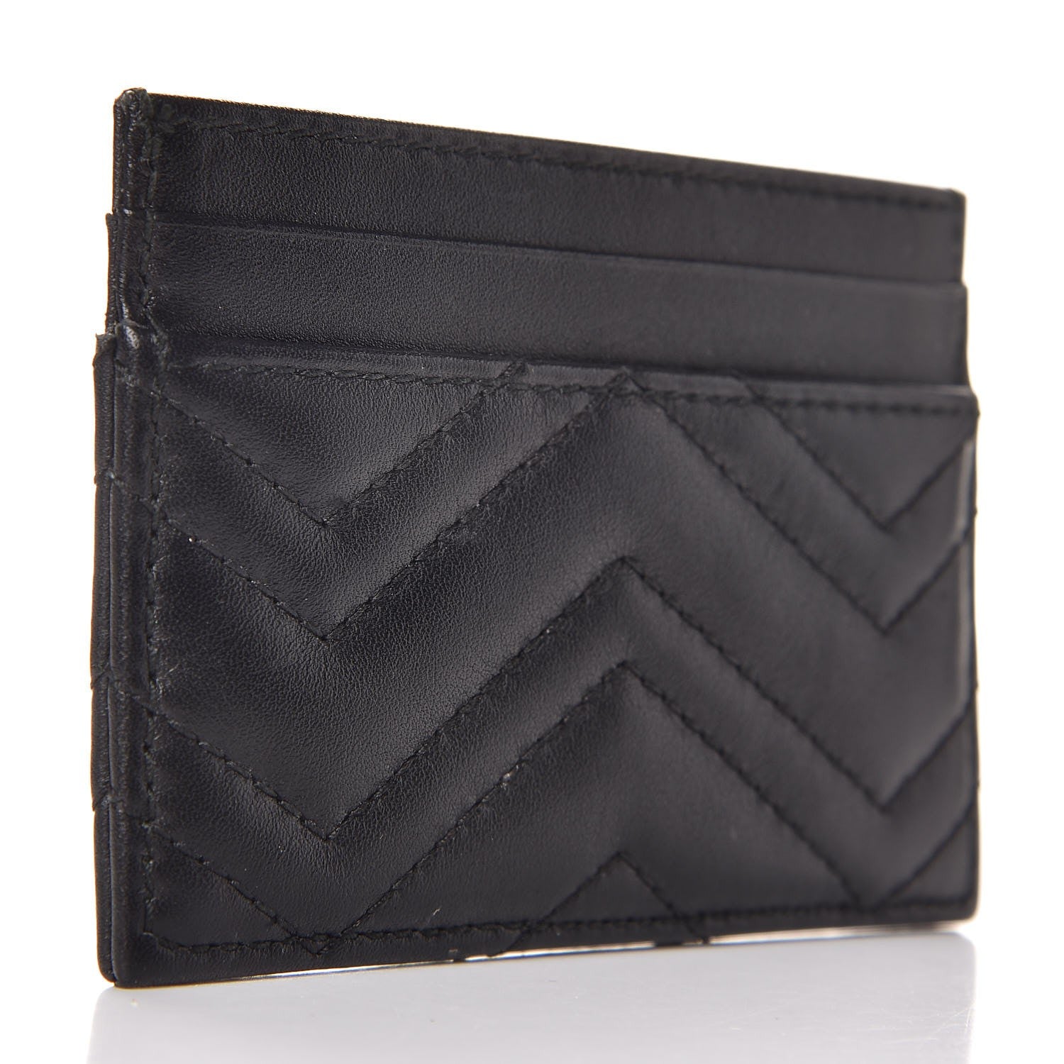 Gucci Calfskin Matelasse GG Marmont Card Holder Black 4 of 14