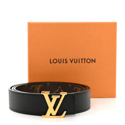 Louis Vuitton Calfskin Monogram 30mm LV Initiales Reversible Belt 85/34 Black 5 of 5