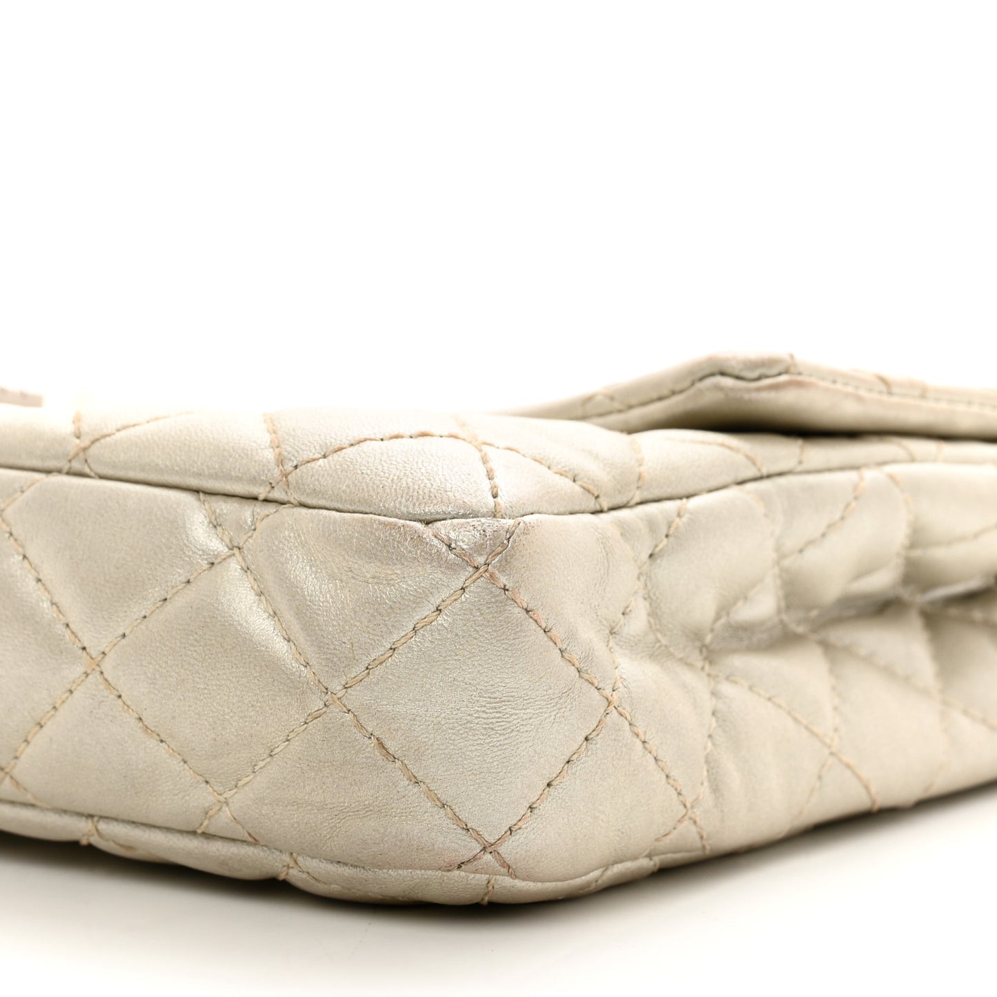 Metallic Lambskin Quilted Snake Chain 2.55 Reissue Flap Silver